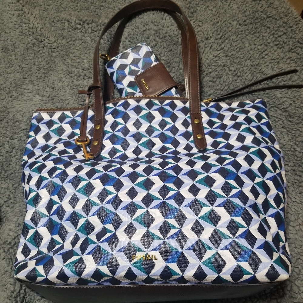 Fossil Geometric Satchel and wristlet
